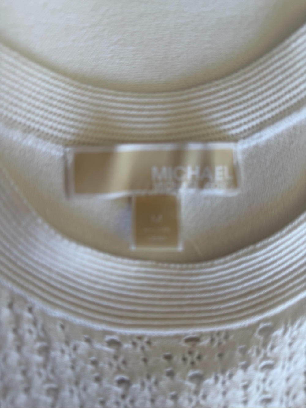 Michael Kors White Sleeveless Knit Dress with Crochet Yoke NWT - Picture 10 of 13